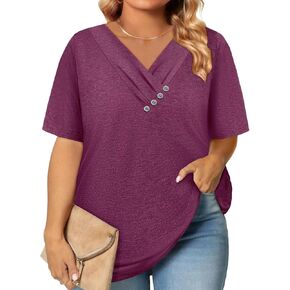 ملابس علوية بمقاسات كبيرة ملابس صيفية للنساء ملابس عصرية كبيرة الحجم قمصان وبلوزات L-4XL in Kuwait