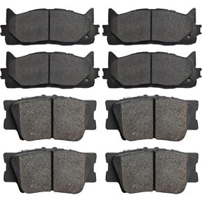 D1293 D1212 Front & Rear Ceramic Brake Pads Kits Fit For 2007-2017 for Toyota Camry, 2008-2018 for Toyota Avalon, 2007-2018 for Lexus ES350, 2013-2018 for Lexus ES300h 8PCS in Kuwait