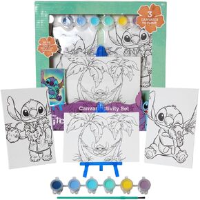 تصميمات مبتكرة مجموعة طلاء Gabby's Dollhouse Canvas للأطفال الذين لديهم 3 لوحات وطلاء الأكريليك وفرشاة الطلاء و Eastel in Kuwait