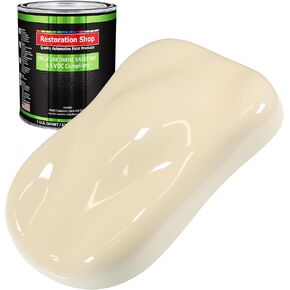 Restoration Shop - Wimbledon White Low VOC Urethane Basecoat Auto Paint - Quart Paint Color Only - Professional High Gloss Automotive, Car, Truck Refinish Coating in Kuwait