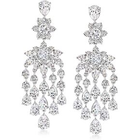 أقراط روس سيمونز الثريا المطلية بالروديوم مع 16.60 قيراط. t.w. تشيكوسلوفاكيا in Kuwait