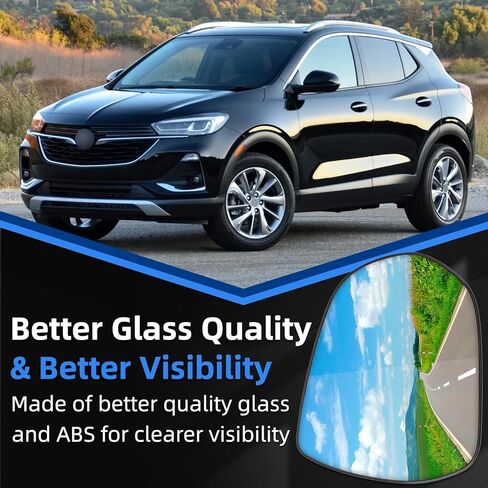 Passenger Side Mirror Replacement for Buick Encore GX 2020 2021 2022 2023 2024 2025 - Right Side Mirror Glass, Rear View Mirrors Glass with Power Heated in Saudi Arabia