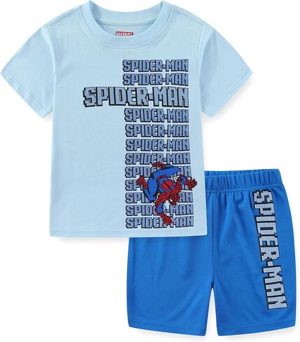 Marvel Spider-Man Boys Short Sleeve T-Shirt and Mesh Short Set for Toddler and Big Kids in Saudi Arabia