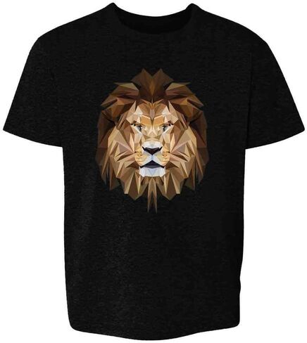 Pop Threads Lion Face Polygonal King of The Jungle Graphic Baby Toddler Kids Girl Boy T-Shirt in Kuwait