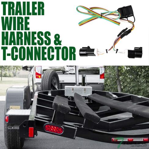 7422454471466 Compatible with 1986-1992 Ford Ranger Trailer Hitch 4 Way Flat Wiring Harness T-Connector in Kuwait