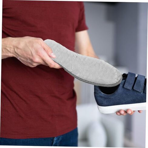4 Pairs Thick Plush Winter Insoles for Women Cushioned Thermal Shoe Inserts with Non-Slip Base Ergonomic Warm Boot Liners for Comfort and Insulation in Kuwait