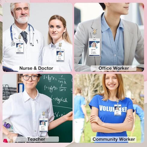 بكرة شارة الدب بوه، حامل شارة لطيف مع مشبك قابل للسحب، هدايا الدب بوه لطالب التمريض RN LPN CNA MA العامل الطبي المعلم الطبيب الشرطة العاملين في المكتب in Kuwait