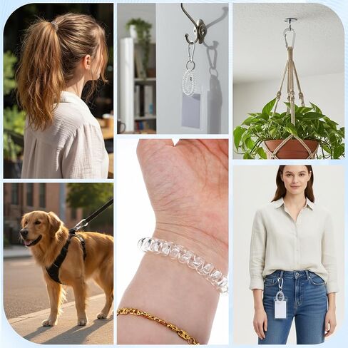 مجموعتان من حاملات شارات الهوية الشفافة مع مشابك معصم - حاملات بطاقات PVC عمودية وأفقية، أساور معصم زنبركية قابلة للتمدد مع مشابك معدنية لبطاقة تعريف العمل، وشارة المدرسة، وبطاقات الوصول in Kuwait