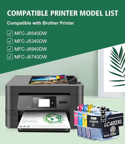 Kingjet LC402XL LC402 Ink Cartridges 4 Pack Replacement for Brother LC402XL Ink Cartridges Compatible with Brother Printer MFC-J6540DW MFC-J5340DW MFC-J6540 MFC-J6740DW MFC-J6940DW J5340 J6540, BKCMY in Kuwait