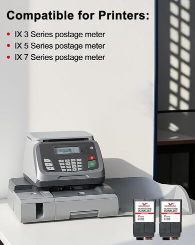 استبدال خرطوشة الحبر IXINK357 لأنظمة البريد Quadient Neopost iX-3، iX-5، iX-7، iX-7PRO، أحمر فلوري، معتمد من USPS، ما يصل إلى 17000 نسخة مطبوعة (1PK) in Kuwait