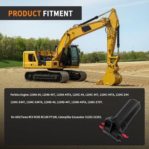 مضخة رفع الوقود فاصل المياه الزيتية لـ ASV/Terex RCV RC85 RC100 PT100 Excavator 312D2 313D2 Perkins 1100 Series محرك الديزل، يستبدل ULKP0038 4132A008 4132A014 4132A018 in Saudi Arabia
