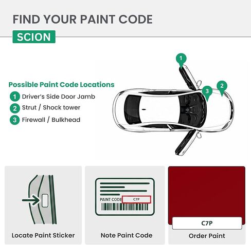 ERA Paints - C7P - Firestorm for SCION Exact OEM Color Match Automotive Touch Up Paint for Cars - Scratch & Chip Repair for Metal & Plastic - Essential Kit - Made in USA in Saudi Arabia