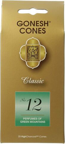 Gonesh GOCO12 No.12 Perfumes of Green Mountains Incense Cones, Blue, 25 Piece in Saudi Arabia