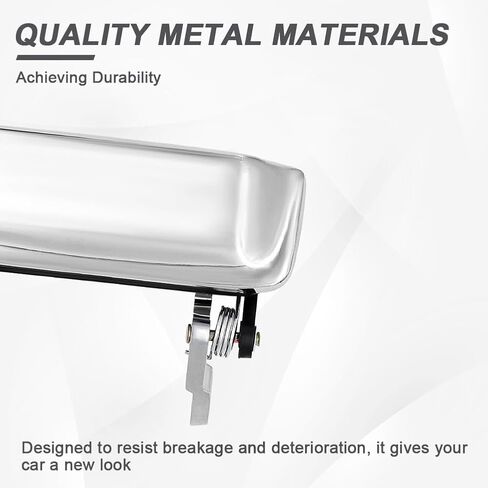 مقابض الأبواب الخارجية للسائق والراكب متوافقة مع Ford Ranger 2001-2011، Mazda B2300 01-10، B2500 01، B3000 01-08، B4000 01-10 لاستبدال 2L5Z1022404BAA المعدني (كروم) in Kuwait