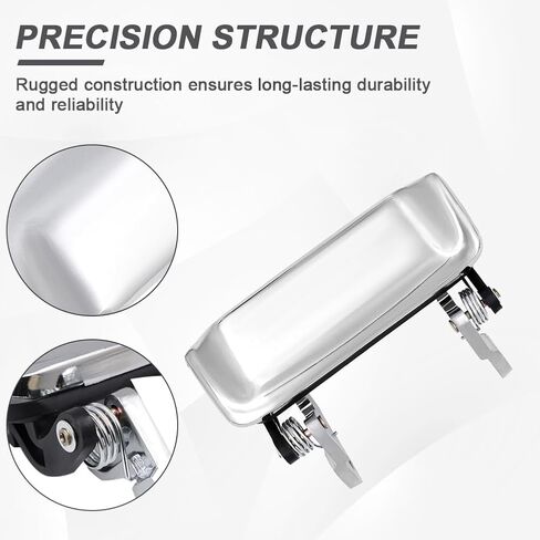 مقابض الأبواب الخارجية للسائق والراكب متوافقة مع Ford Ranger 2001-2011، Mazda B2300 01-10، B2500 01، B3000 01-08، B4000 01-10 لاستبدال 2L5Z1022404BAA المعدني (كروم) in Kuwait