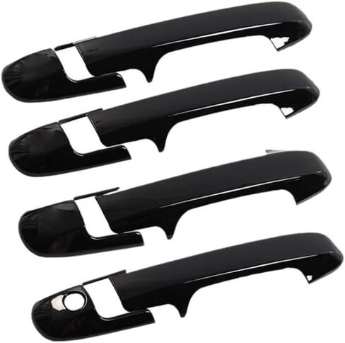 Gloss Black Door Handle Cover Compatible with 2003-2007 Honda Accord Sedan 4 Doors Without Passenger Side Keyhole in Kuwait
