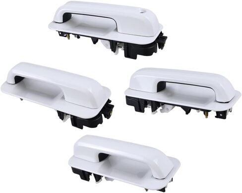 1 Lot 4 Doors White Color Exterior Handle Outer Handle Compatible with Ford F150 2015-2022 in Saudi Arabia
