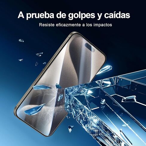 NEW'C [3 Pack Designed for iPhone 15 Pro Max (6.7 inches) Screen Protector Tempered Glass with easy installation tool included,Case Friendly Ultra Resistant in Kuwait