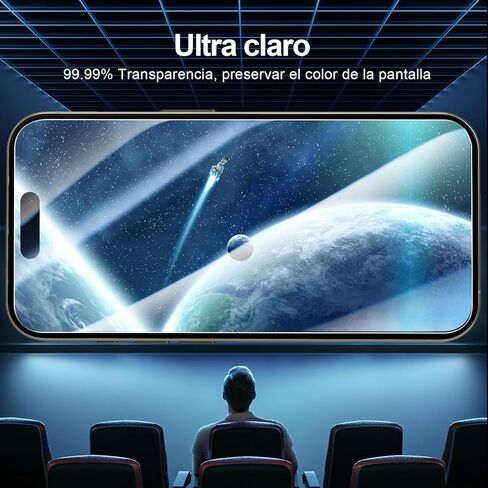 NEW'C [3 Pack Designed for iPhone 15 Pro Max (6.7 inches) Screen Protector Tempered Glass with easy installation tool included,Case Friendly Ultra Resistant in Kuwait