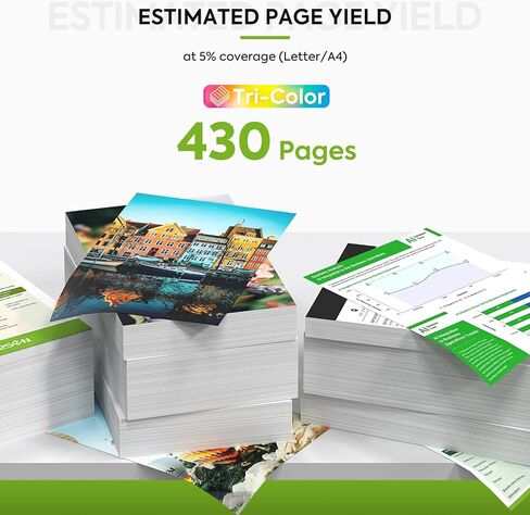 خراطيش حبر 61XL بديلة لخرطوشة الحبر الملونة HP 61 XL HP61 61XL تعمل مع HP Envy 5530 4500 4502 5535 Deskjet 2540 2541 3050 3510 1510 OfficeJet 4630 4632 Printer (ثلاثية الألوان، عبوتان) in Kuwait