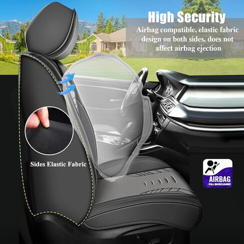 Seat Covers for Lexus RX 350 2007-2023 2024 2025 Full Set 5 Seats - Premium Breathable Perforated Leather - for Lexus RX 350 Accessories (Black&Grey) in Kuwait