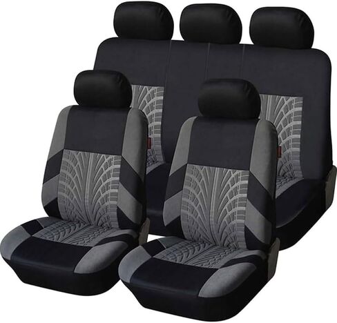 أغطية مقاعد السيارة لسيارة Ford Ranger 2020 2021 2022 2023 2024 2025، مجموعة كاملة من واقيات المقاعد المريحة القابلة للتنفس، ملحقات وسائد المقعد الخلفي الأمامي غير القابلة للانزلاق، رمادي in Saudi Arabia