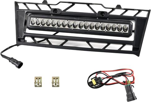 Front Mesh Grille with LED Light for Can-Am Defender HD9 HD7 HD10 2020-2025 Accessories, PP Plastic Radiator Screen with Adjustable Accent Spotlight Bars and Matte Finish in Kuwait