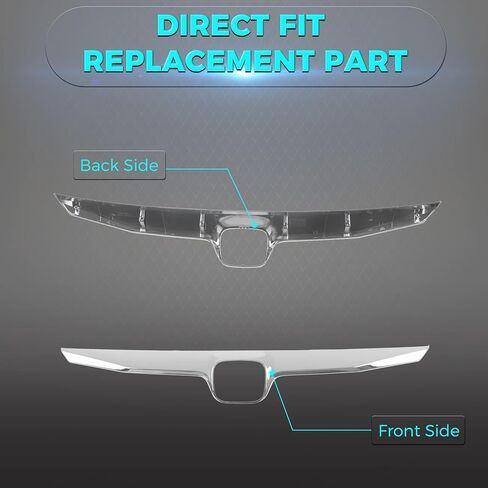 قالب شواء أمامي من الكروم متوافق مع 2009-2011 Honda Civic Hybrid 71122SNAA50 HO1210127 in Kuwait