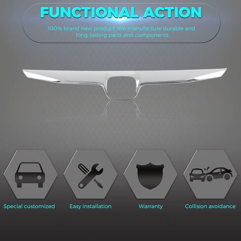 قالب شواء أمامي من الكروم متوافق مع 2009-2011 Honda Civic Hybrid 71122SNAA50 HO1210127 in Kuwait