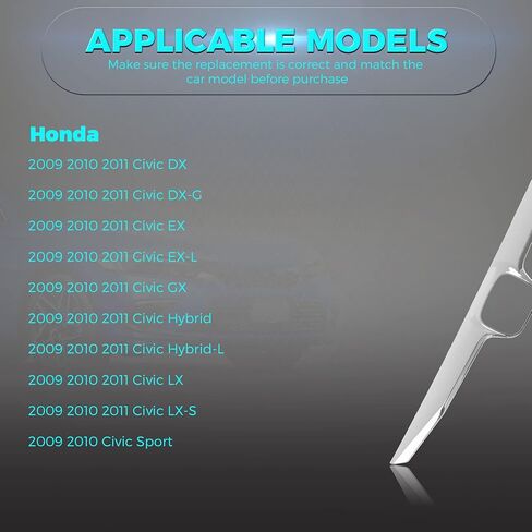 قالب شواء أمامي من الكروم متوافق مع 2009-2011 Honda Civic Hybrid 71122SNAA50 HO1210127 in Kuwait
