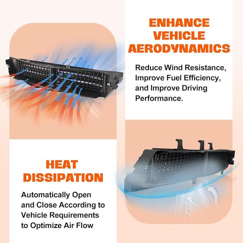 CarPartsDepot Front Active Grille Shutter w/Motor Compatible With 2014-2020 Chevrolet Impala GM1206102 23487243 in Kuwait