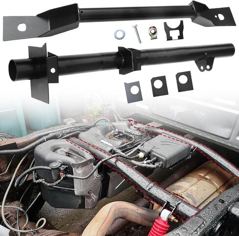 4PCS Front and Rear Fuel Tank Support Crossmember, Rear Upper Shock Mount Crossmember, Rear Spare Tire Support Crossmember Kit for 1999-2006 Chevy Silverado GMC Sierra 1500 2500 in Kuwait