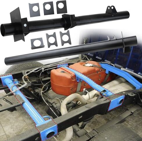 4PCS Front and Rear Fuel Tank Support Crossmember, Rear Upper Shock Mount Crossmember, Rear Spare Tire Support Crossmember Kit for 1999-2006 Chevy Silverado GMC Sierra 1500 2500 in Kuwait