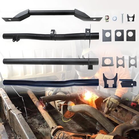 4PCS Front and Rear Fuel Tank Support Crossmember, Rear Upper Shock Mount Crossmember, Rear Spare Tire Support Crossmember Kit for 1999-2006 Chevy Silverado GMC Sierra 1500 2500 in Kuwait