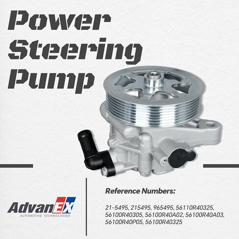 Power Steering Pump with Pulley Compatible with HONDA ACCORD 2008 2009 2010 2011 2012 2.4L Replace 56100R40A03 21-5495 56100R40325 in Saudi Arabia
