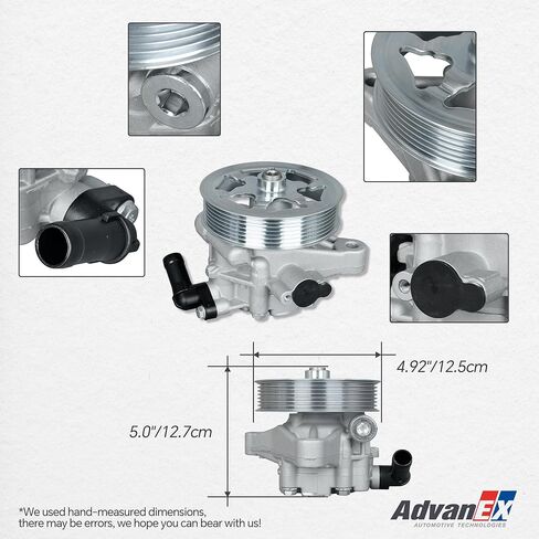 Power Steering Pump with Pulley Compatible with HONDA ACCORD 2008 2009 2010 2011 2012 2.4L Replace 56100R40A03 21-5495 56100R40325 in Saudi Arabia