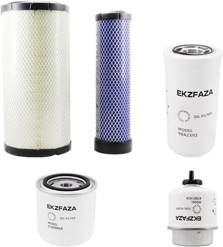 Maintenance Filter Kit 89842392 86555827 86555826 87800068 87801434 Replace 85826021 87682993 87682999 84259320 Compatible with New Holland LS180 LX 885 LX865 Skid Steer Loader in Saudi Arabia