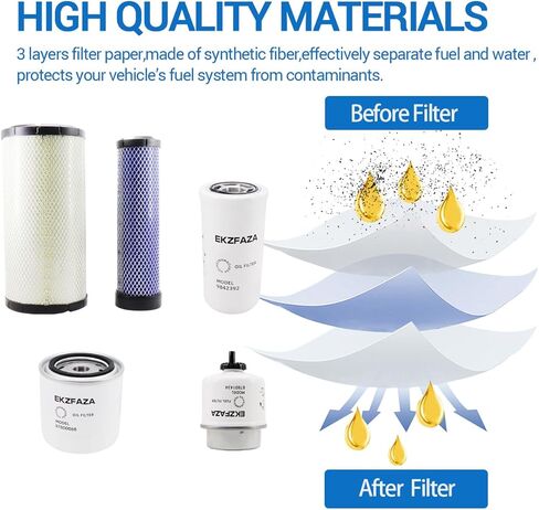 Maintenance Filter Kit 89842392 86555827 86555826 87800068 87801434 Replace 85826021 87682993 87682999 84259320 Compatible with New Holland LS180 LX 885 LX865 Skid Steer Loader in Saudi Arabia