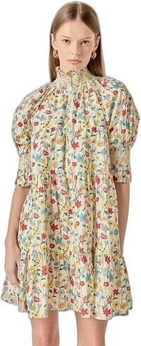 English Factory Women's Smocked Puff Sleeves Mini Dress in Kuwait