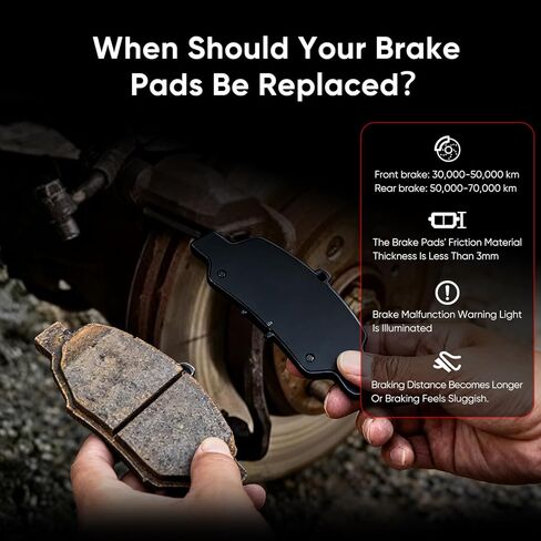 مجموعة وسادات فرامل قرصية سيراميك ممتازة أمامية وخلفية تناسب كيا سول 2.4 لتر 2010-2013، لسيارة هيونداي سوناتا 2008-2010، لسيارة هيونداي إلنترا 2010، 8 قطع (مع الأجهزة) in Kuwait