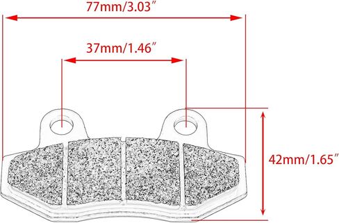 PowerMotor Disc Rear Brake Pad Shoes Set Repalcement for GY6 Engine 49cc 50cc 125cc 150cc 200cc 250cc GV GT Sunl TaoTao Roketa Dirt Pit Bike Scooter 4 Wheeler ATV Quad Go Kart 2 PCS in Kuwait