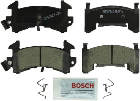 مجموعة وسادات الفرامل القرصية شديدة التحمل من BOSCH BSD154 - متوافقة مع مجموعة مختارة من سيارات Buick Regal؛ كاديلاك؛ شيفروليه كامارو، إل كامينو، مونت كارلو، S10؛ جي إم سي S15، سونوما، أولدزموبيل؛ بونتياك فايربيرد + المزيد؛ أمام in Saudi Arabia