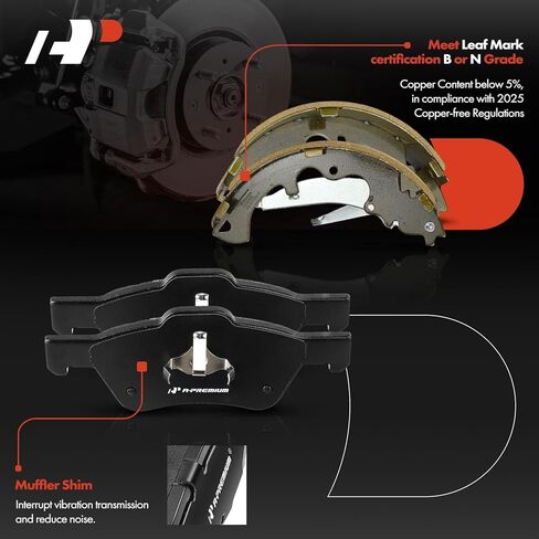 A-Premium Front and Rear Ceramic Brake Pads Set Compatible with Ford and Mercury Models - Escape 2011 2012, Mariner 2011, 8-Pack in Saudi Arabia