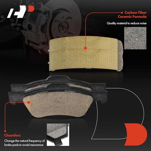 A-Premium Front and Rear Ceramic Brake Pads Set Compatible with Ford and Mercury Models - Escape 2011 2012, Mariner 2011, 8-Pack in Saudi Arabia