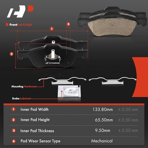 A-Premium Front and Rear Ceramic Brake Pads Set Compatible with Ford and Mercury Models - Escape 2011 2012, Mariner 2011, 8-Pack in Saudi Arabia