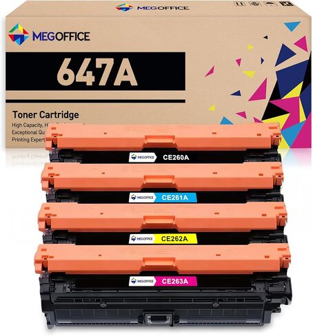 Compatible Toner Cartridge Replacement for HP 647A 648A CE260A CE261A CE262A CE263A for HP LaserJet CP4520 CP4025 CP4525 CP4025dn CP4025n CP4525dn CP4525n (Black, Cyan, Magenta, Yellow) in Saudi Arabia