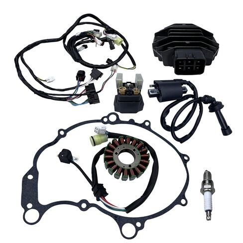 Main Electrical Wiring Wire Harness& Stator & Starter Relay Fits for Yamaha Raptor 660 660R 2002-2004 Replace Part NO.5LP-81410-02-00 5LP-82590-10-00 in Kuwait