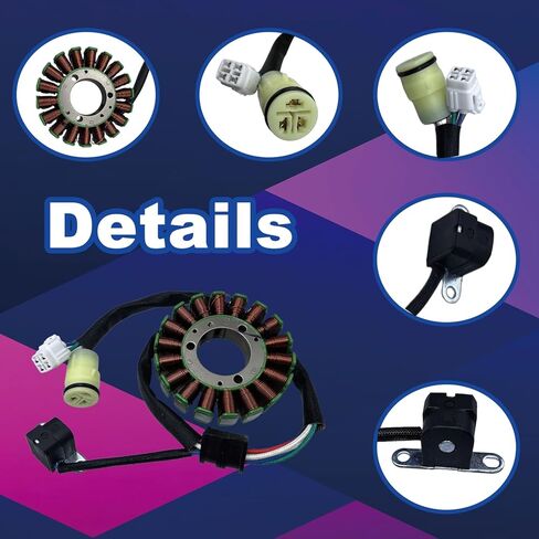 Main Electrical Wiring Wire Harness& Stator & Starter Relay Fits for Yamaha Raptor 660 660R 2002-2004 Replace Part NO.5LP-81410-02-00 5LP-82590-10-00 in Kuwait