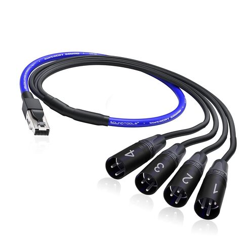 SuperCAT Sound Tails Male RJ45 to Female Breakout XLR - Analog Audio Over CAT5e Analog Audio, AES3, intercom or DMX in Kuwait