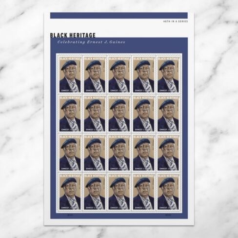 Ernest J Gaines Black Heritage Celebrating (Sheet of 20) Forever Postage Stamps (46th in a Series) Scott #5753 in Saudi Arabia